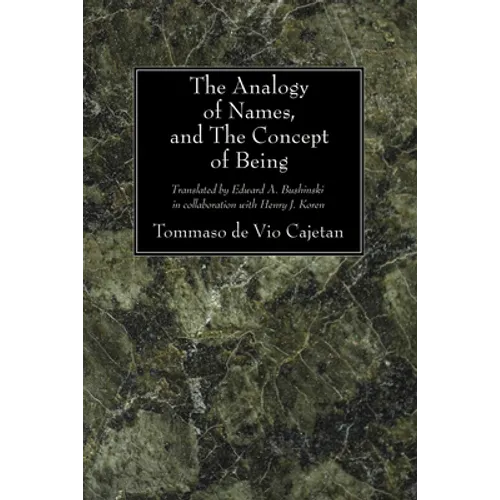 The Analogy of Names and the Concept of Being - Paperback