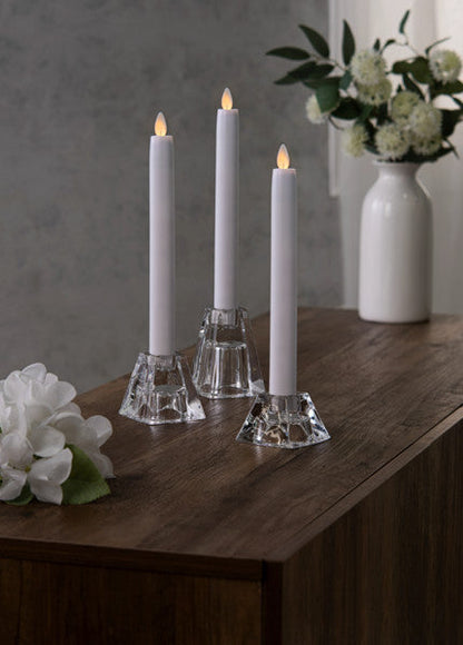 Crystal Clear Candle - Reversible Holder - 2 Inch
