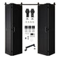 4-Door Bifold Barn Door Kit | Black Hardware