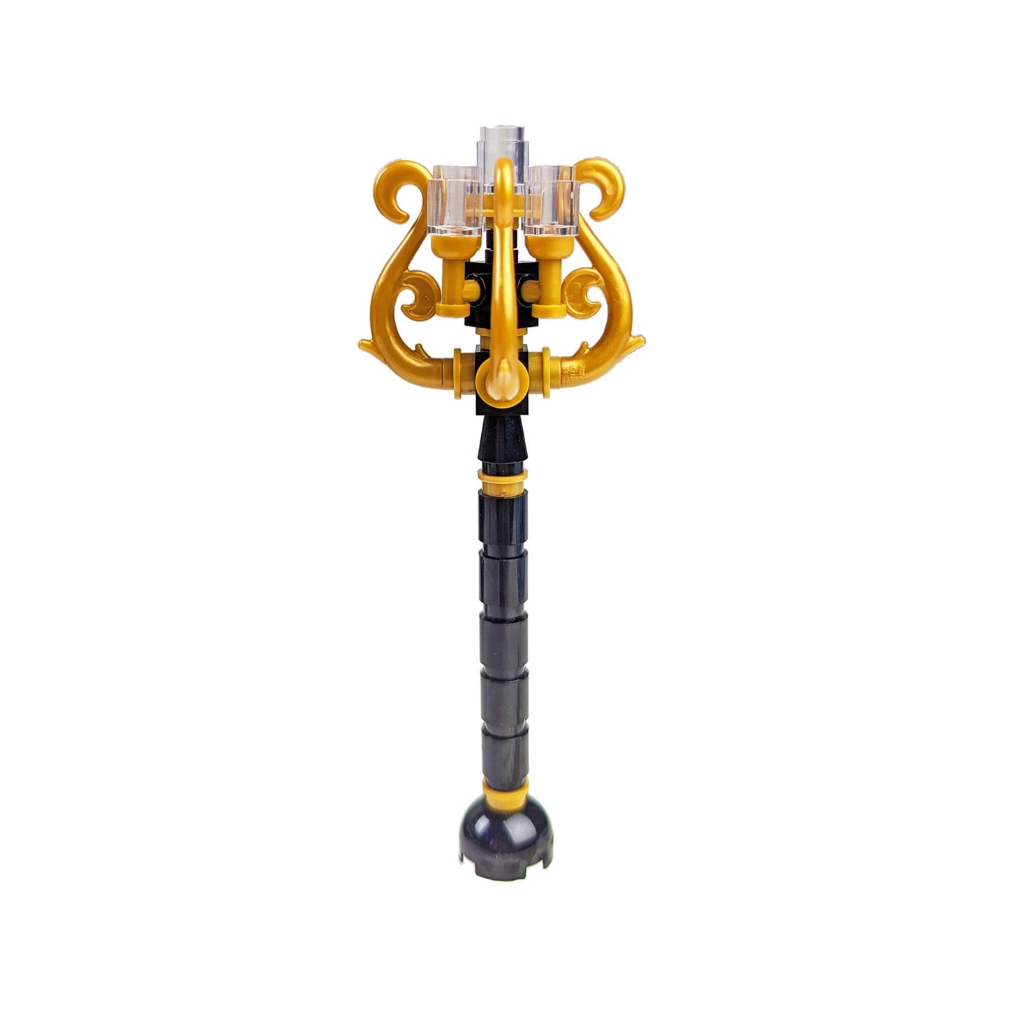 Black & Gold Spiral Lamppost - Building Set - Made Using LEGO® Parts