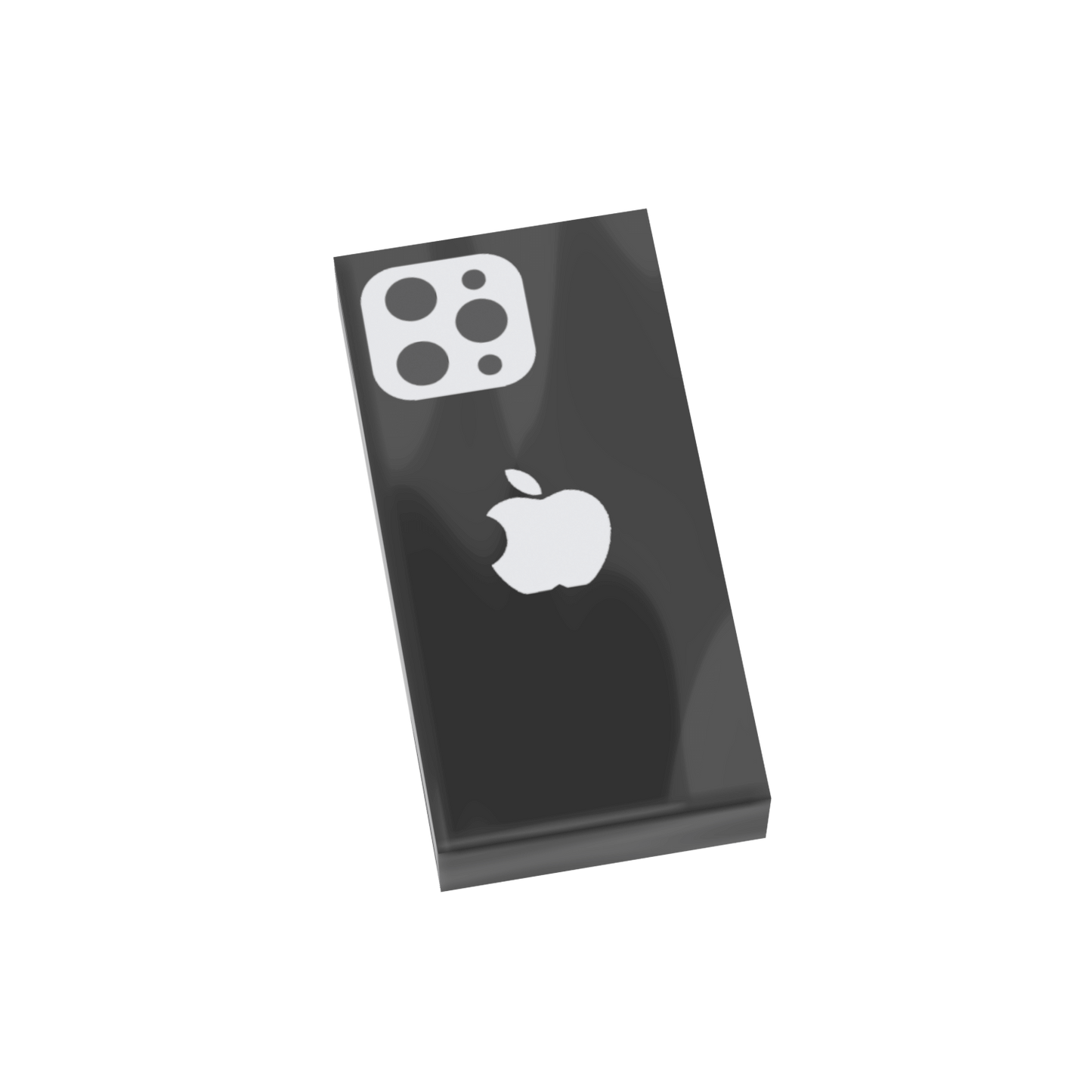Fruit Phone - Black Cell Phone - Custom Printed - Made Using a LEGO® tile