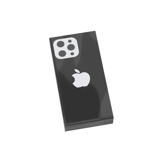Fruit Phone - Black Cell Phone - Custom Printed - Made Using a LEGO® tile