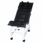 MJM International 191-LC-HB Reclining bath / shower chair (LARGE), with dual base & casters, head bolster, 180 lbs weight capacity