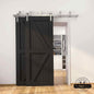 Classic Double Bypass 2 Door Barn Door Kit | Brushed Nickel Hardware