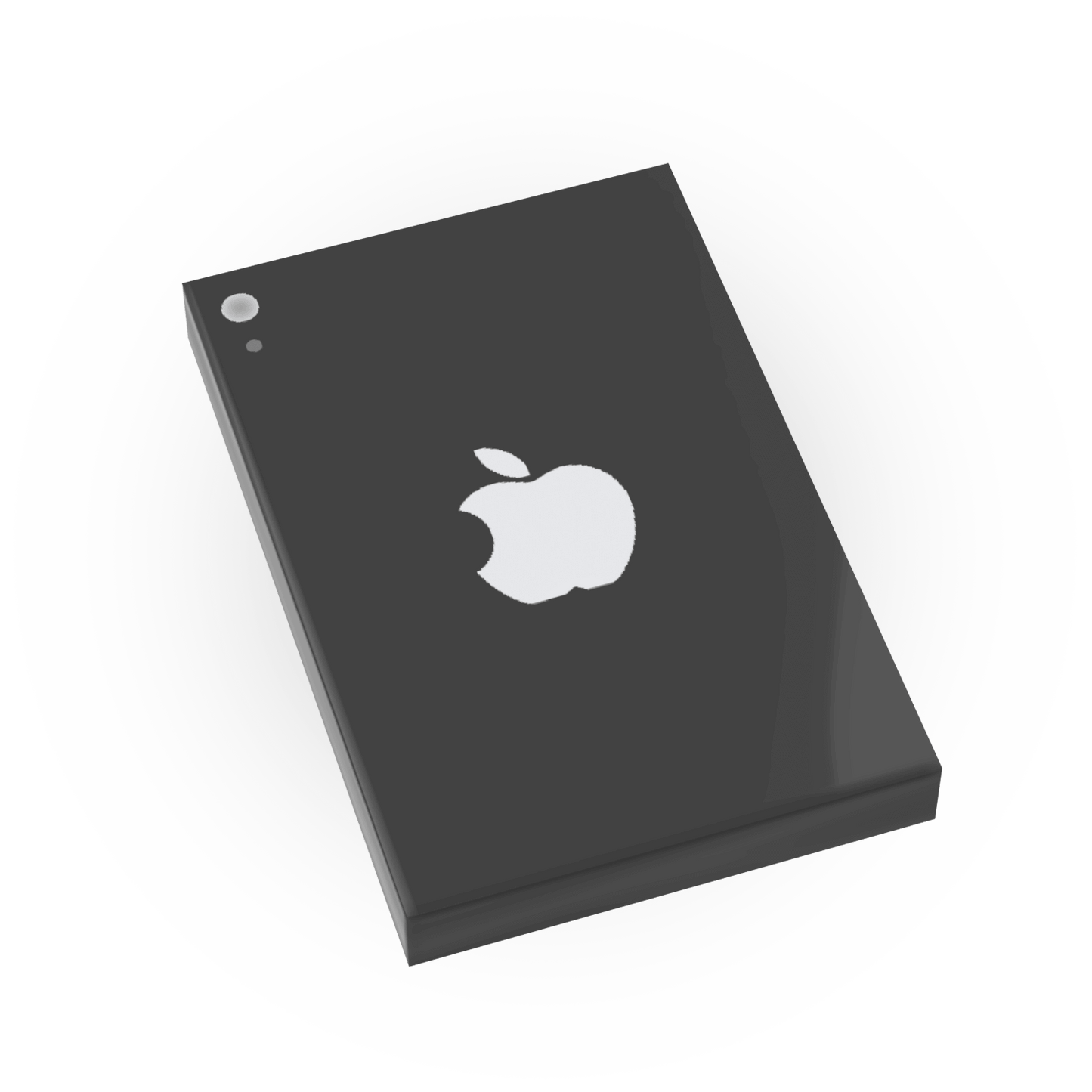 Fruit Tablet - Black - Custom Printed - Made Using a LEGO® Tile
