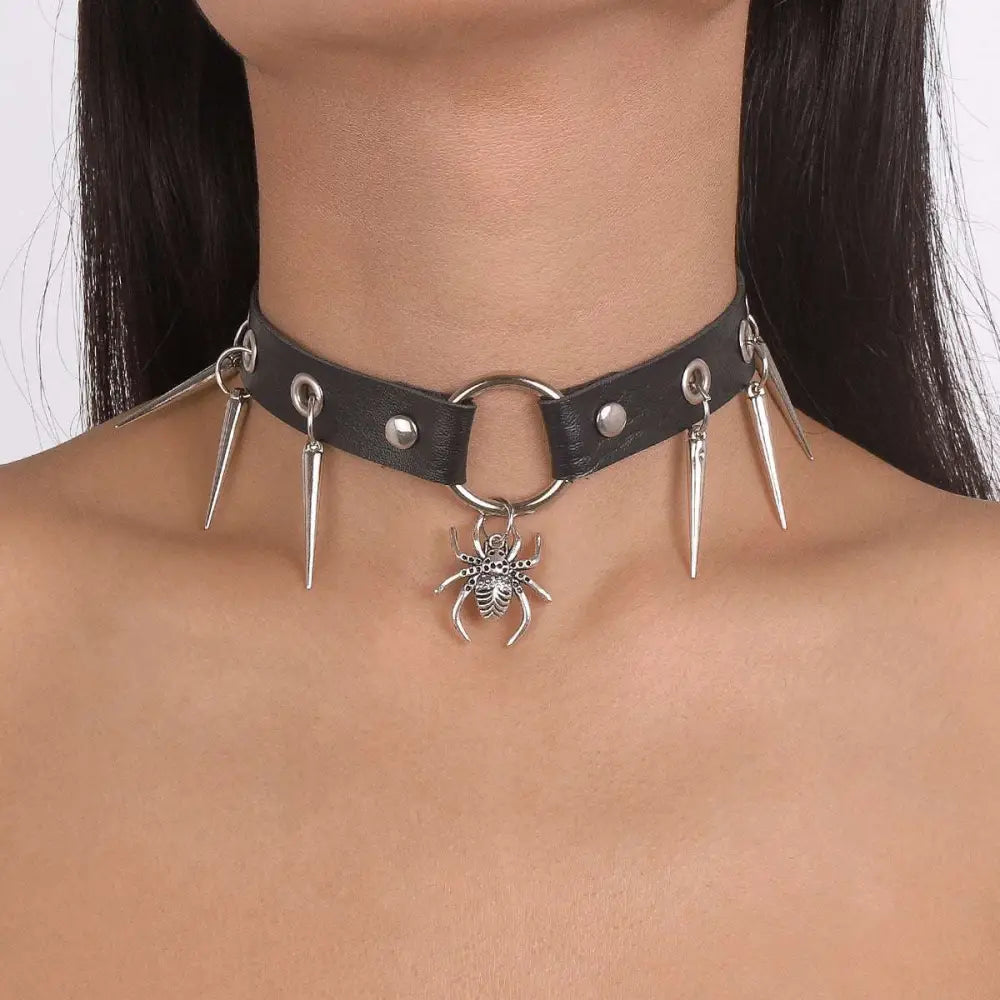 Black Leather Jewelry Personalized Punk Snake Necklace