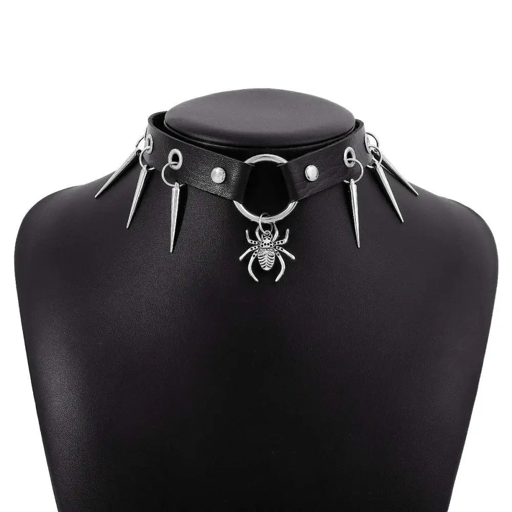 Black Leather Jewelry Personalized Punk Snake Necklace