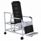 MJM International 193-TIS-SQ-PAIL Tilt "N" Space Shower Chair With Open Front Soft Seat, Buckle Safety Belt And Double Drop Arms, 250 Lbs Weight Capacity