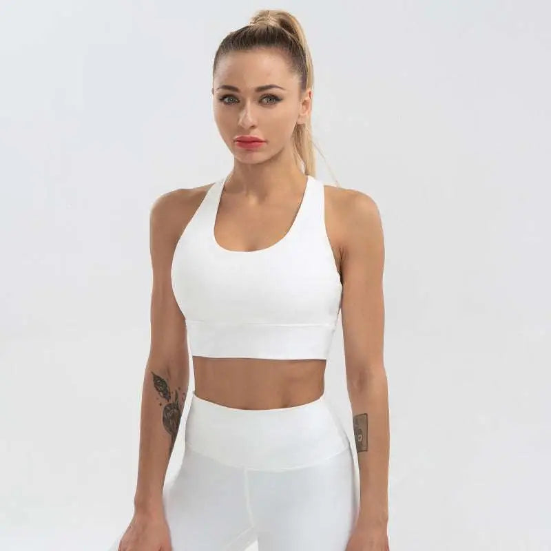 Black Seamless Women’s Shockproof Running Sports Bra