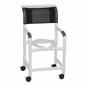 MJM International 118-3TW PVC Shower Chair with Fixed Arms – 18" Internal Seat 300 lbs. Capacity