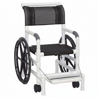MJM International 130-18-24W-SL Self-Propelled Aquatic / Rehab Shower Transport Chair 18" Internal Width 250 Lbs Weight Capacity