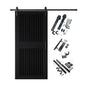Vertical Slat Barn Door Kit | Black Hardware