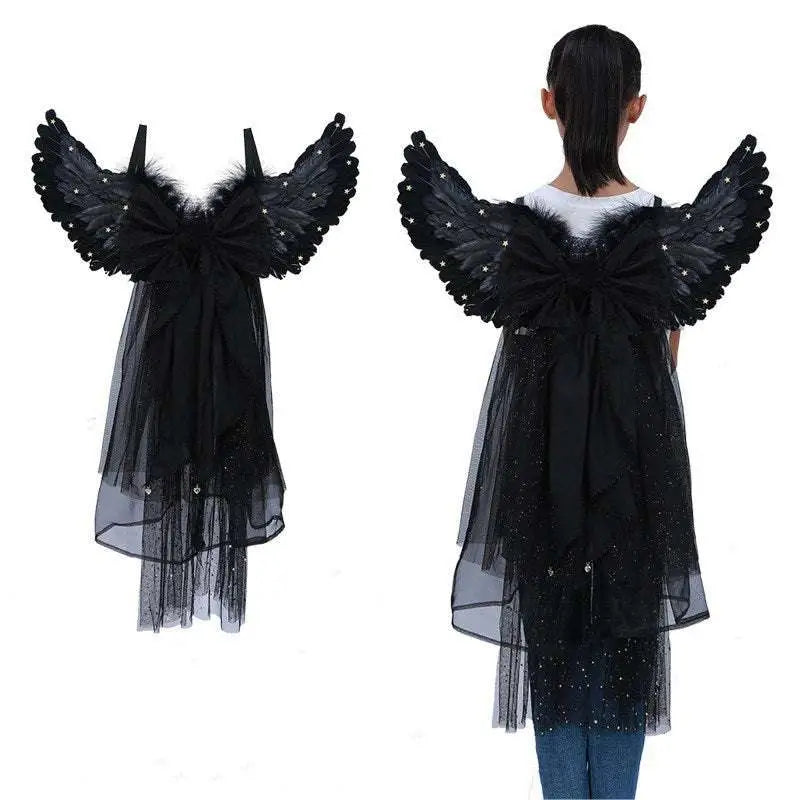 Black Star Feathered Halloween Performance Costume