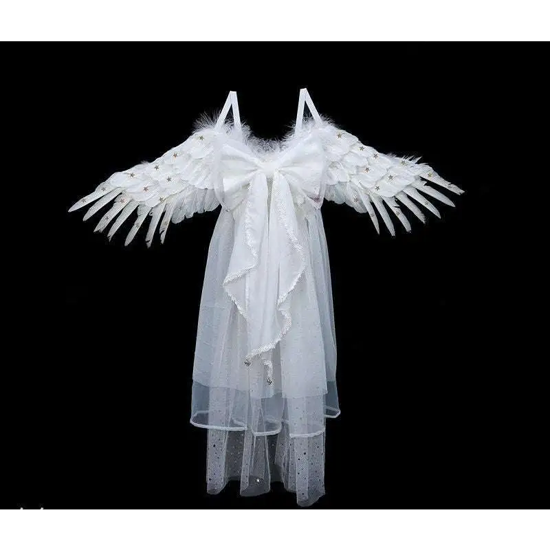Black Star Feathered Halloween Performance Costume