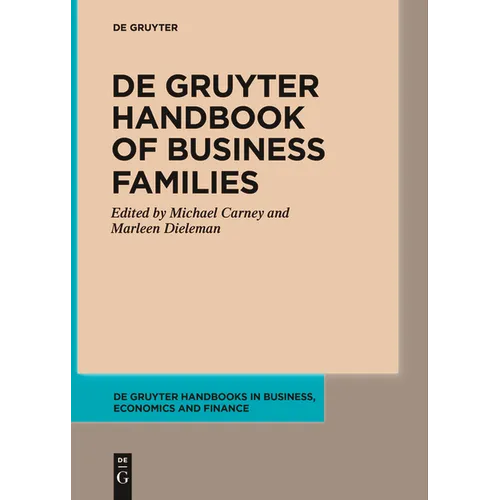 de Gruyter Handbook of Business Families - Paperback