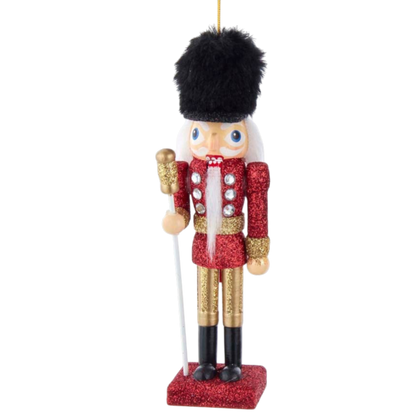 The Glittering Soldier in Red Nutcracker Ornament
