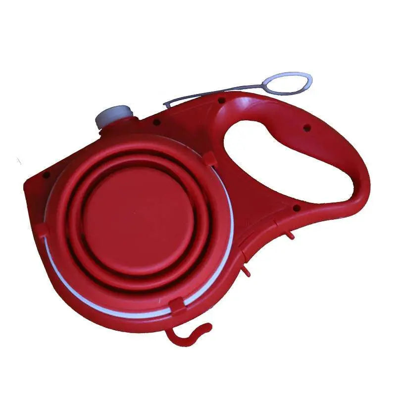 Blue Collapsible Pet Water Bottle with Pet Rope