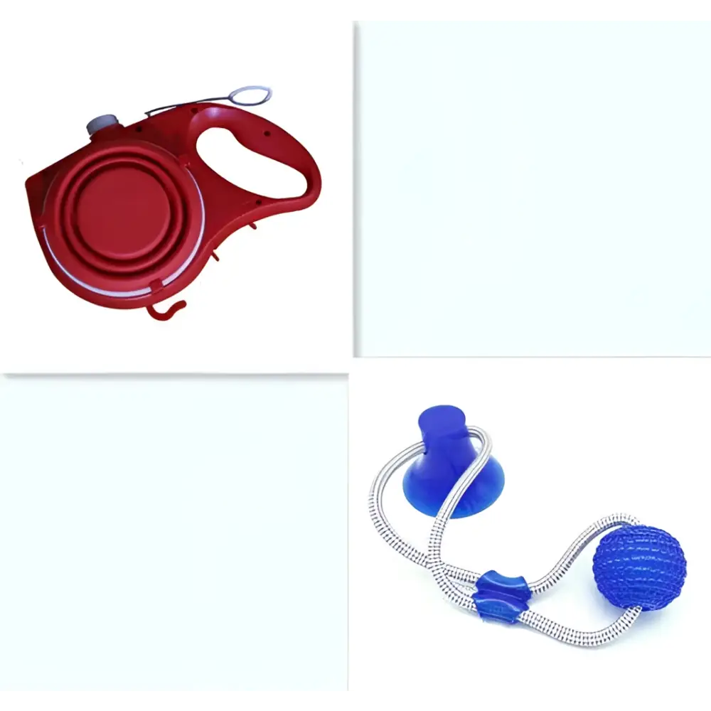 Blue Collapsible Pet Water Bottle with Pet Rope