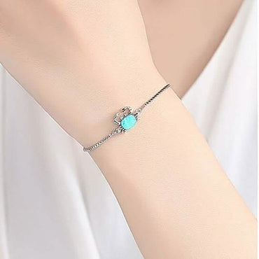 Blue Opal Adjustable Bolo Charm Bracelets