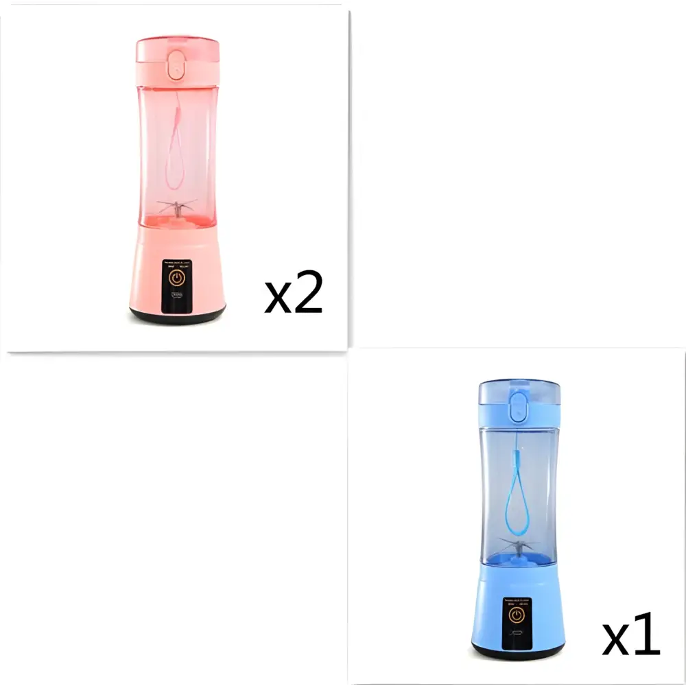 Blue Portable Electric Fruit Juicer USB Rechargeable Mixer