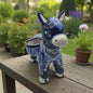 Blue Talavera Donkey Planter | Handmade Mexican Pottery