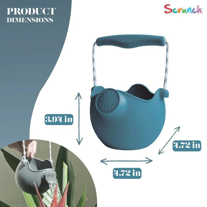Blue Watering Can with Rope Handles