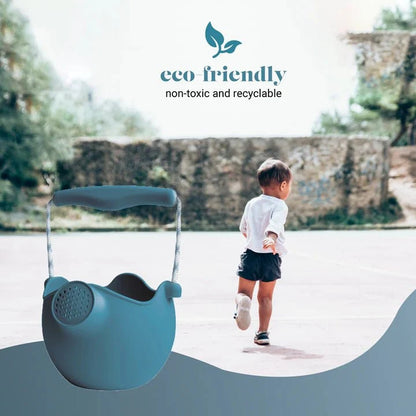 Blue Watering Can with Rope Handles