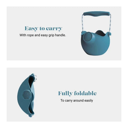 Blue Watering Can with Rope Handles