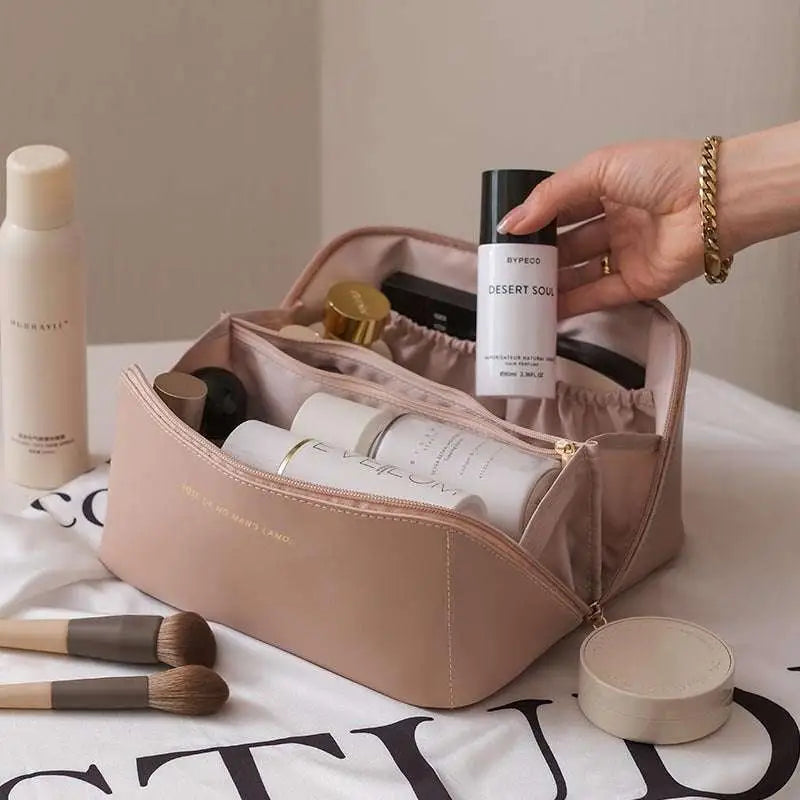 Blush Pink Large Capacity Travel Cosmetic Bag