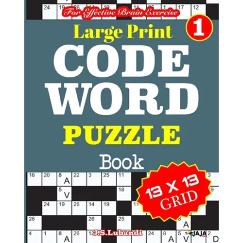 Large Print CODEWORD PUZZLE Book; Vol. 1 - Paperback