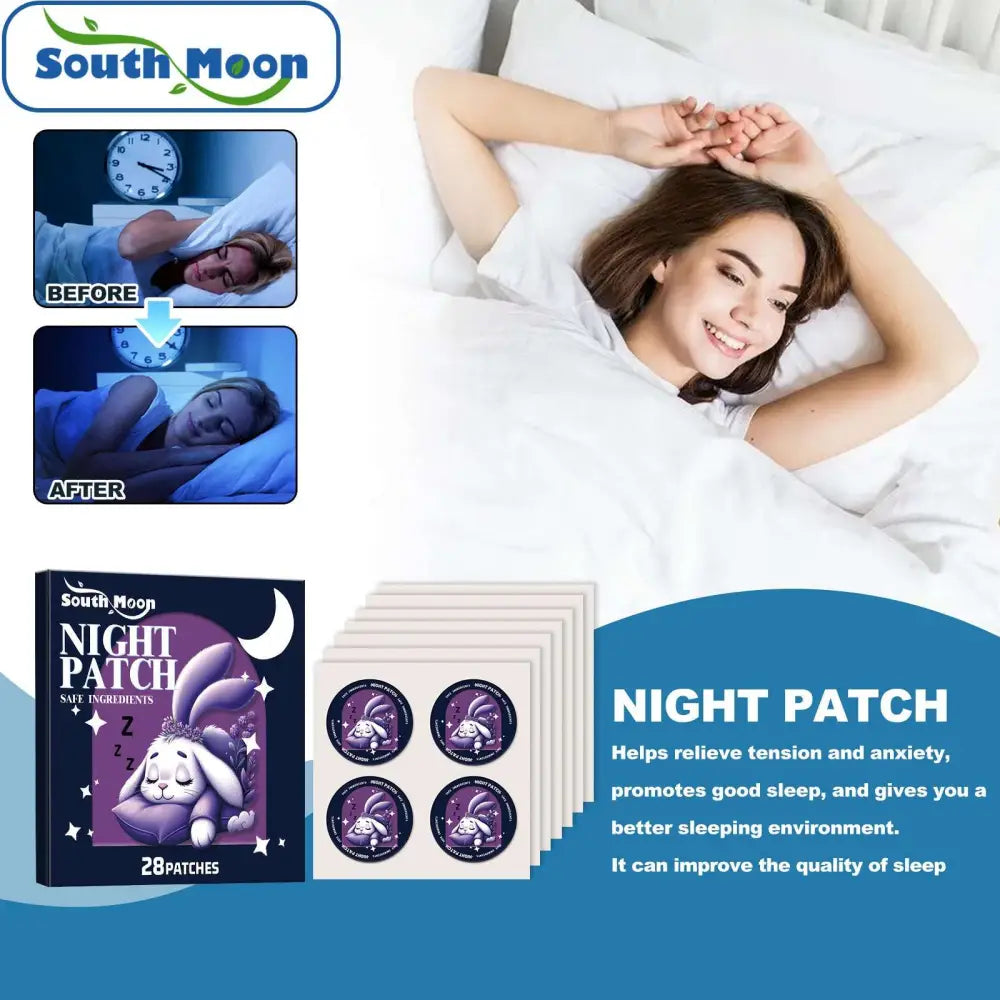 Botanical Cartoon Sleep Patch for Stress Relief
