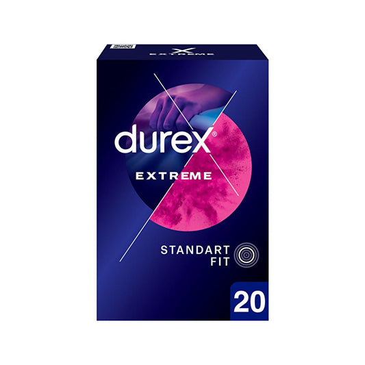 Durex Extreme Condoms - Delaying, Textured for Enhanced Pleasure - Pack of 20