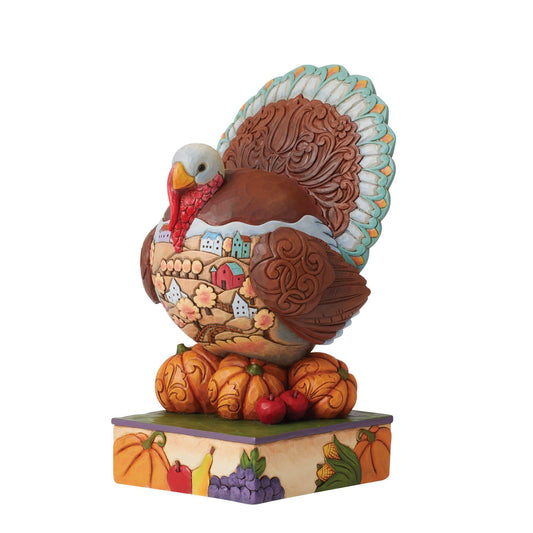 Turkey with Scene Figurine