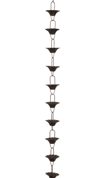Metal Antique Rain Chain - Flower