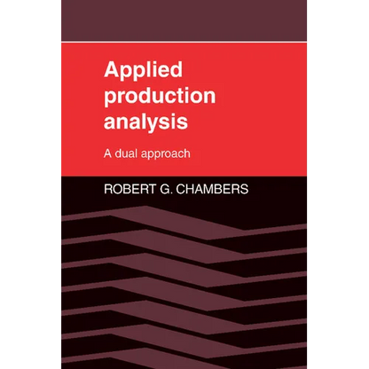 Applied Production Analysis: A Dual Approach - Paperback