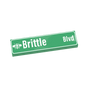 "Brittle Blvd" Street Sign - Custom Printed - 1x4 Tile Made with LEGO® Parts