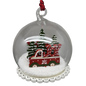 Glass Snow Ball Scene Ornament - Vintage Truck Version