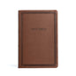 CSB Large Print Thinline Bible, Value Edition, Brown Leathertouch - Imitation Leather