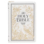 KJV Bible Thinline LP White and Gold W/Zipper - Leather