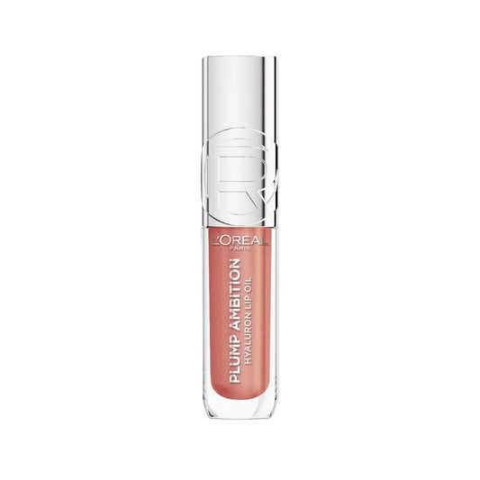 Loreal Paris Plump Ambition Hyaluron Lip Oil - Moisturizing & Nourishing Lip Care, 650 Nude Macaron