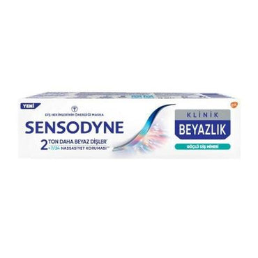 Sensodyne Klinik Beyazlık Toothpaste for Sensitive Teeth - Strengthens Enamel, Whitens, 7/24 Sensitivity Protection - 2.54 fl oz