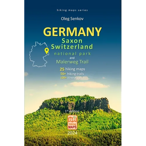 GERMANY, Saxony Switzerland National Park and Malerweg Trail, hiking maps - Paperback