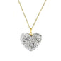 Bubble Heart Pendant in Solid Sterling Silver Made with Swarovski Elements