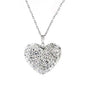 Bubble Heart Pendant in Solid Sterling Silver Made with Swarovski Elements