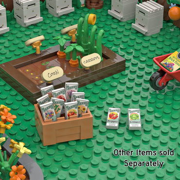 Seed Packet, Rose - Custom Printed Minifig Scale Tile - Made Using LEGO® parts