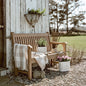 Rustic Cream Mushroom Embossed Metal Buckets, Set of Two