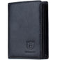 Bullcaptain Large Capacity Genuine Leather Bifold Wallet/Credit Card Holder
