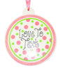 Glitter Plaque Ornament - Love to Text