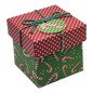 Gift Box Cube for Gift Cards - 3" x 3" -  Candy Canes