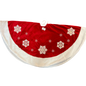 48" Christmas Red W/Wht Snowflake Tree Skirt